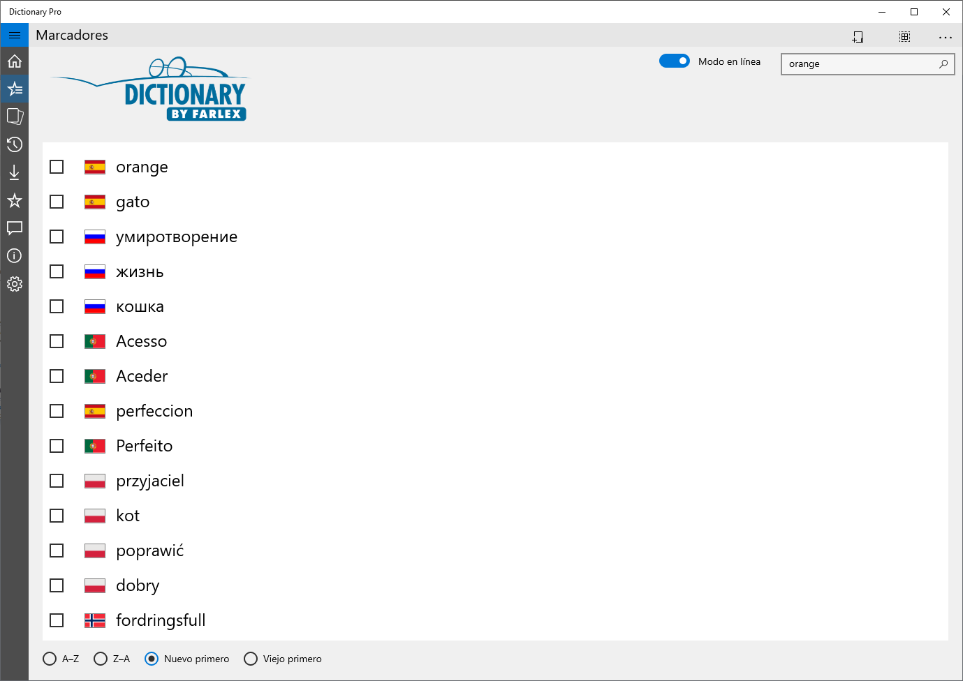 Captura de pantalla de Dictionary Pro by Farlex