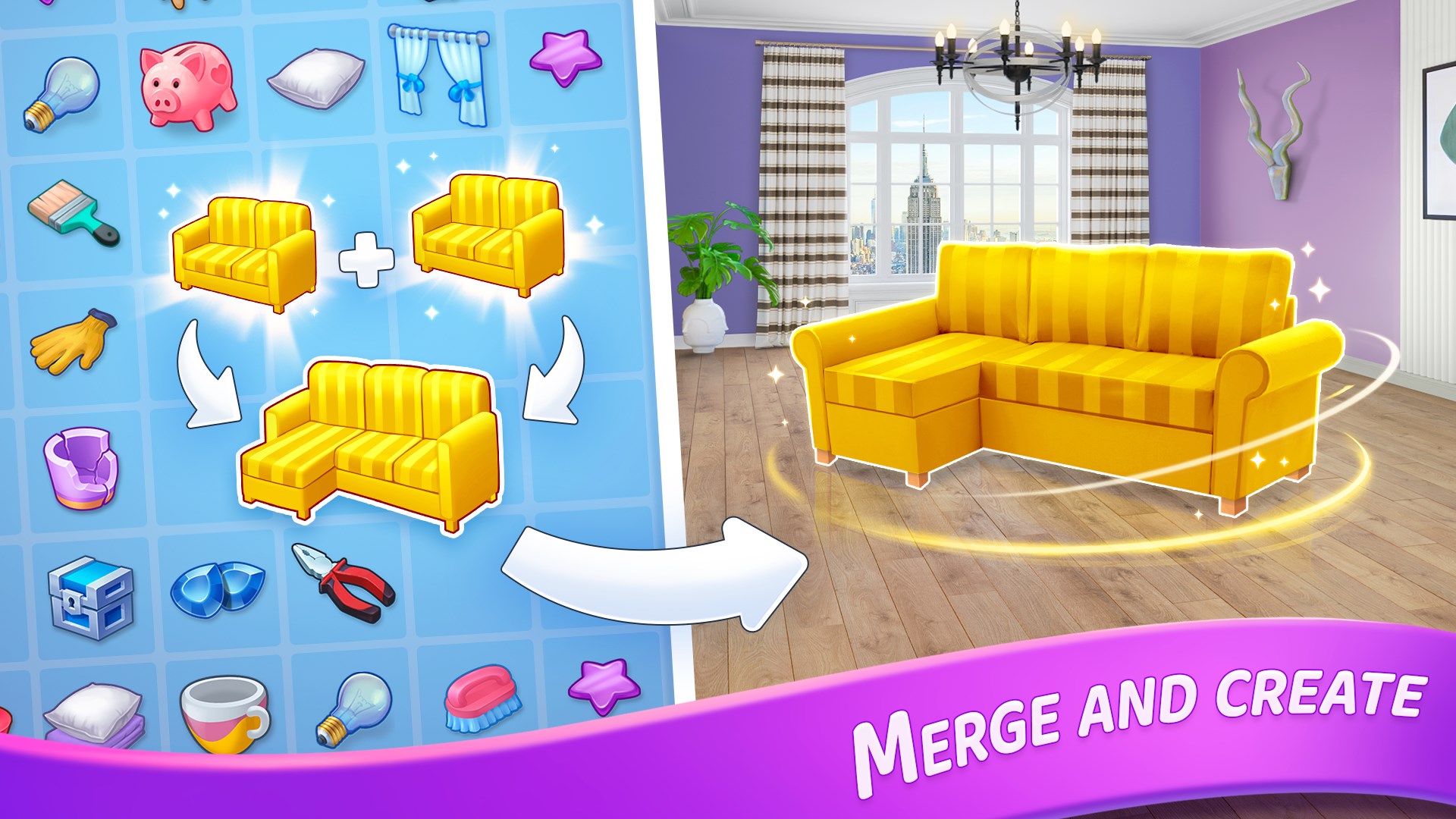 Merge Design Mansion Makeover screenshot