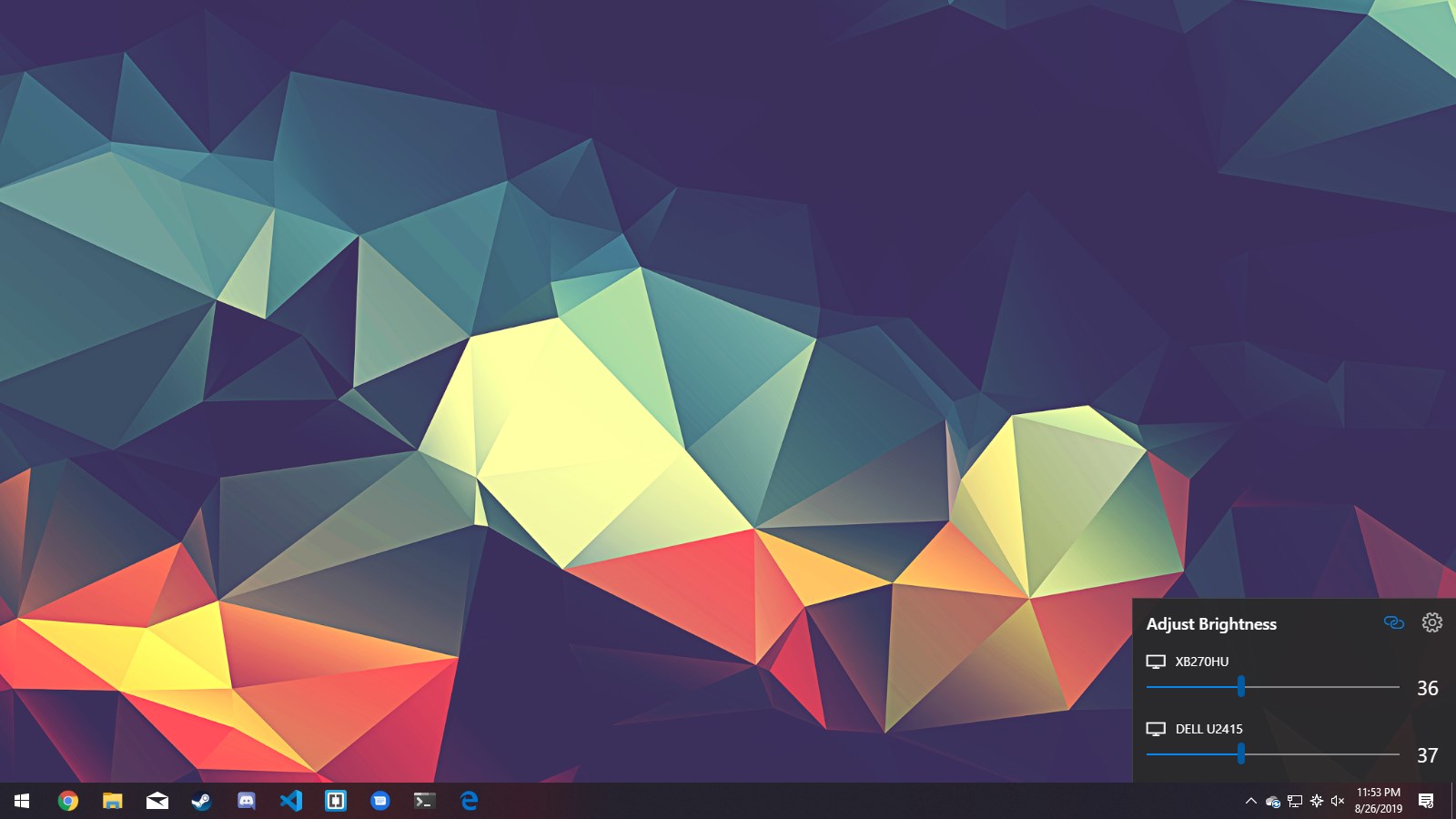 Captura de pantalla de Twinkle Tray: Brightness Slider