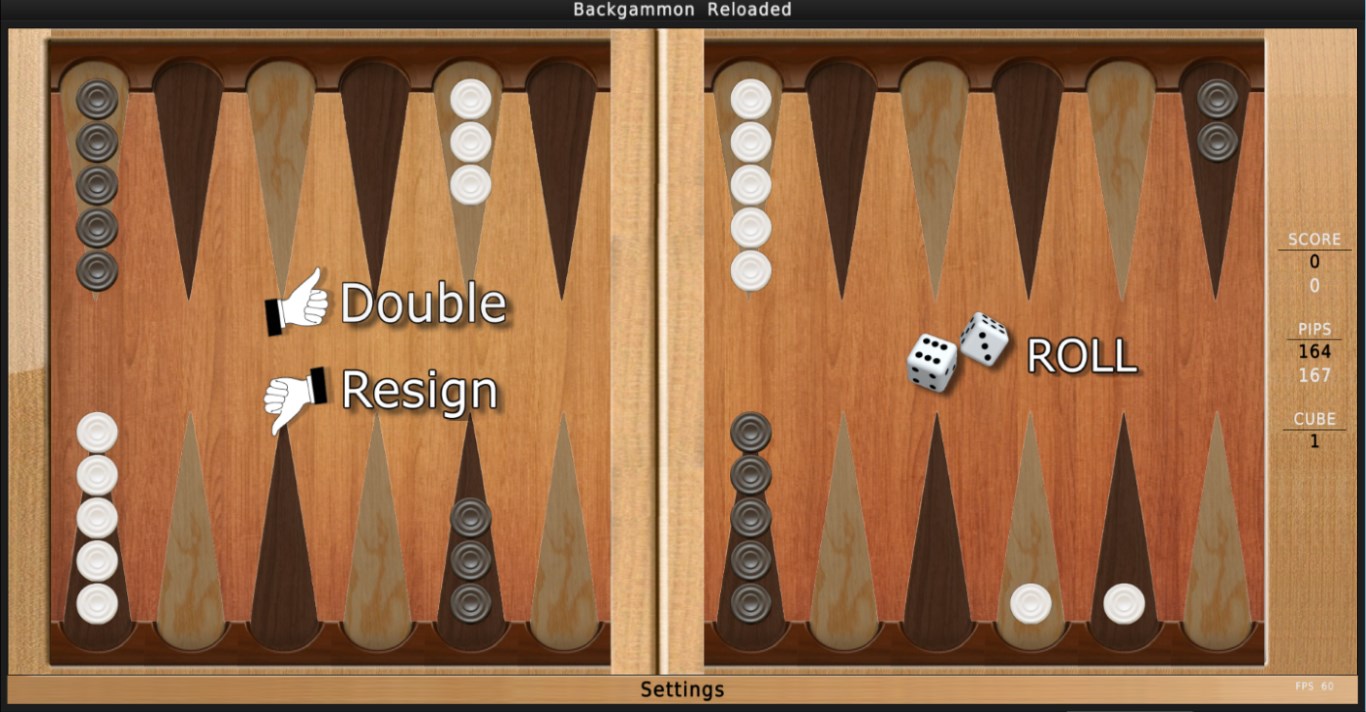 Captura de pantalla de Backgammon Reloaded
