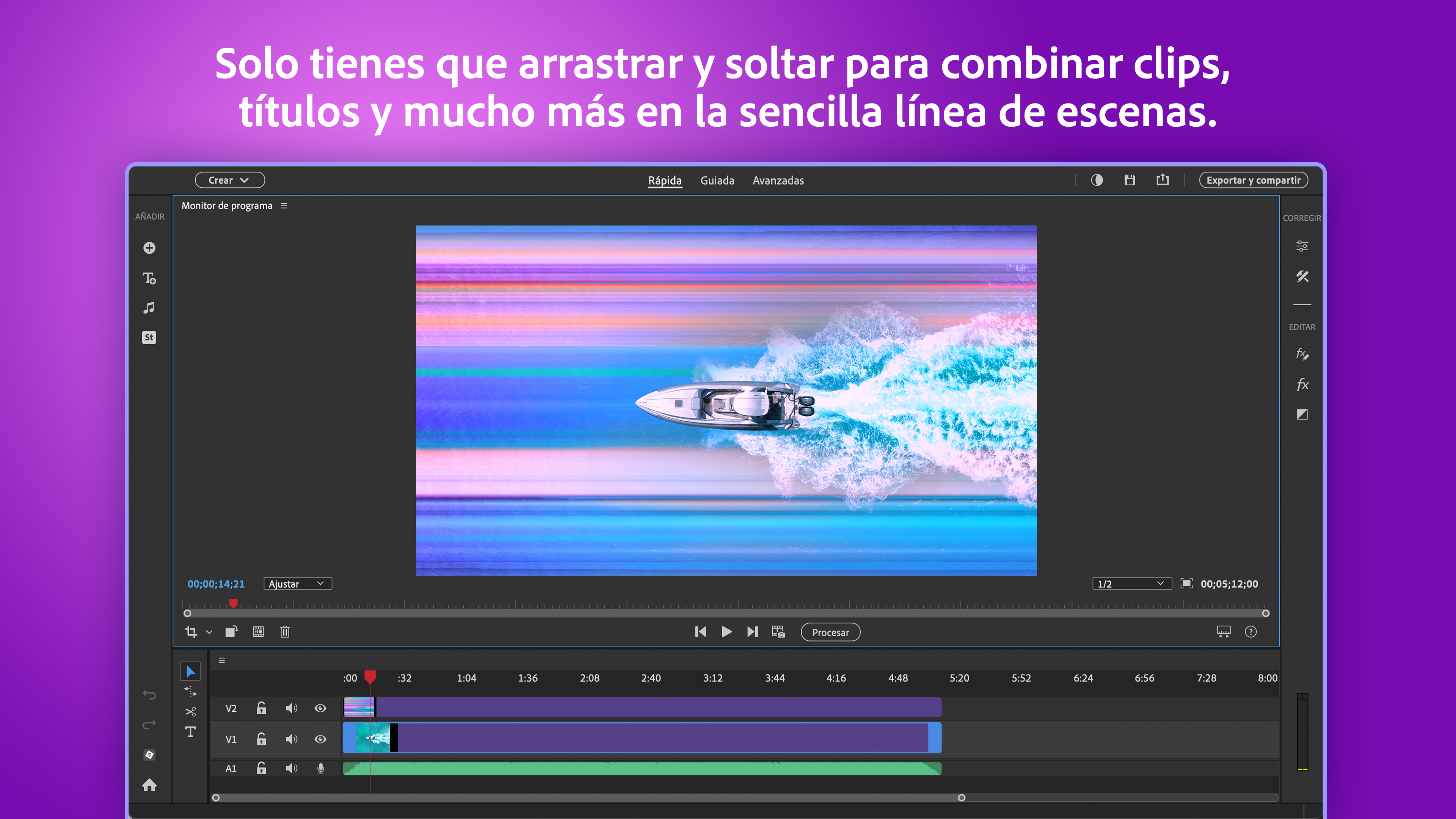 Captura de pantalla de Adobe Premiere Elements 2026