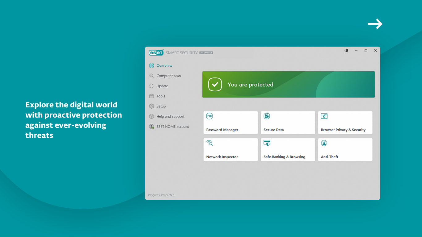 Captura de pantalla de ESET HOME Security Premium