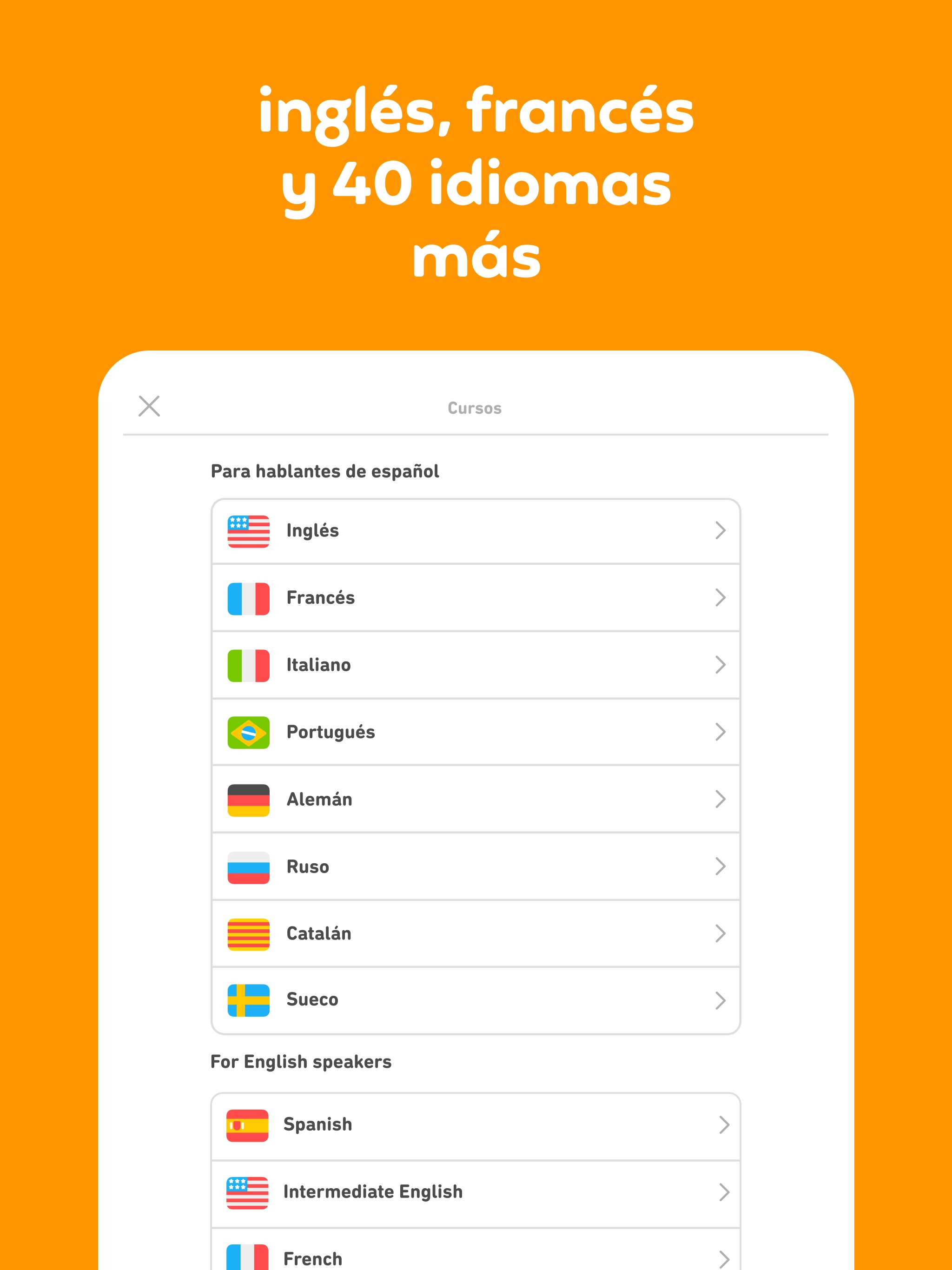 Captura de pantalla de Duolingo - Aprende idiomas