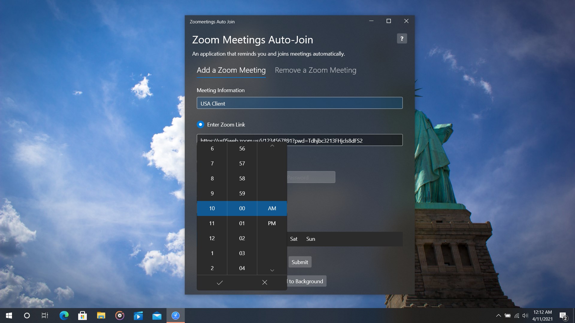 Captura de pantalla de Virtual Meetings Auto Join