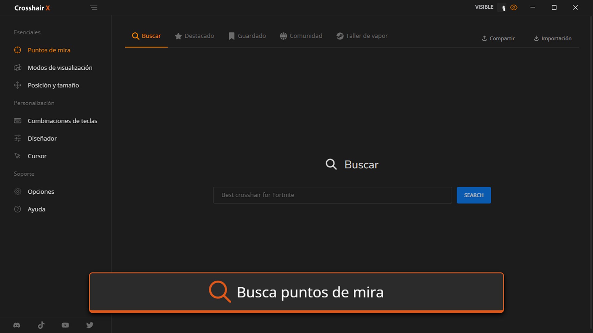 Captura de pantalla de Crosshair X