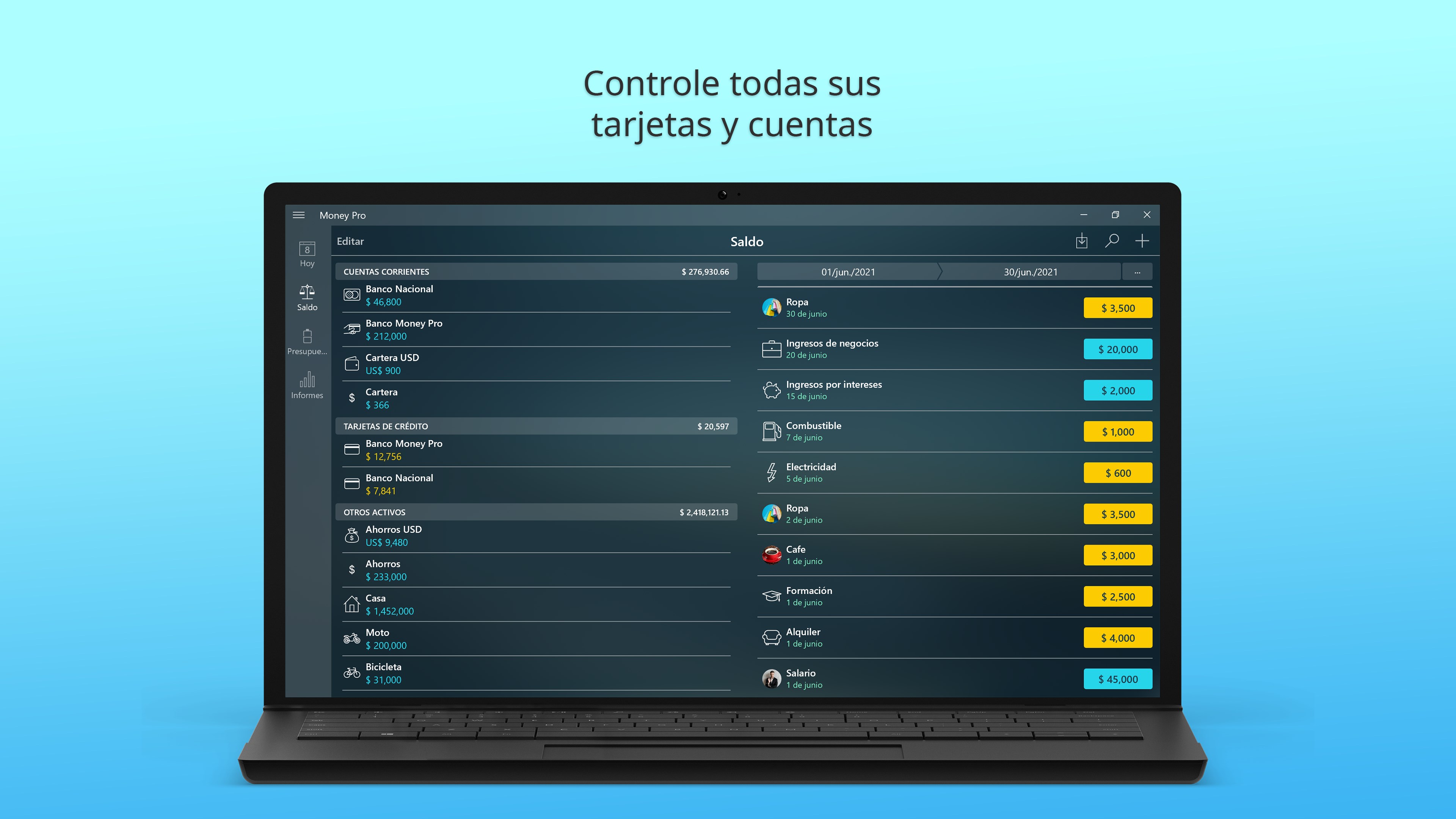 Captura de pantalla de Money Pro - Finanzas Personales, Presupuesto