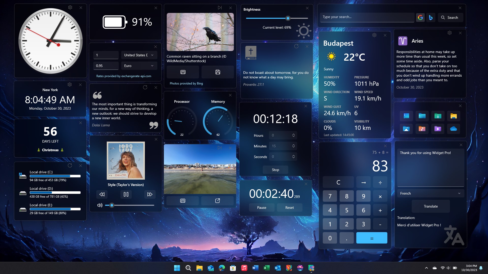 Widget Pro screenshot