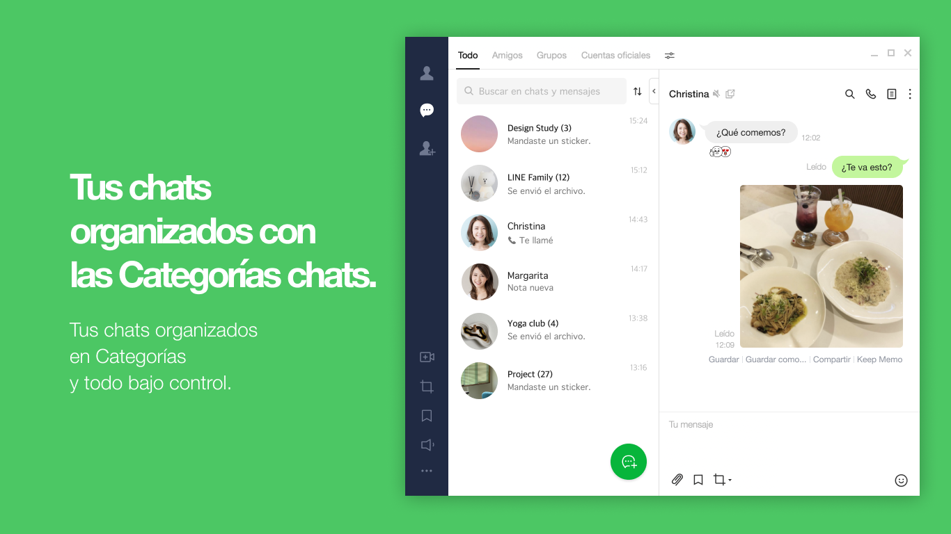 Captura de pantalla de LINE Desktop