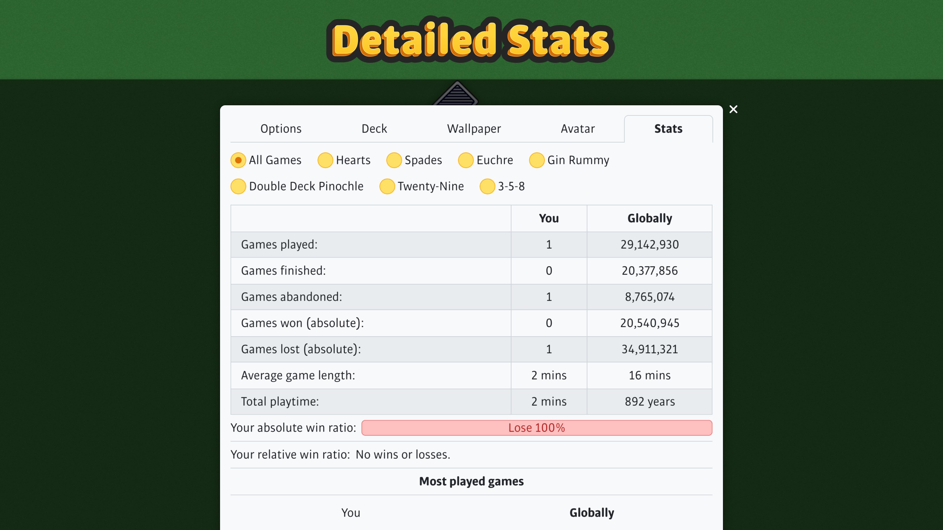 Double Deck Pinochle ‣ Screenshot