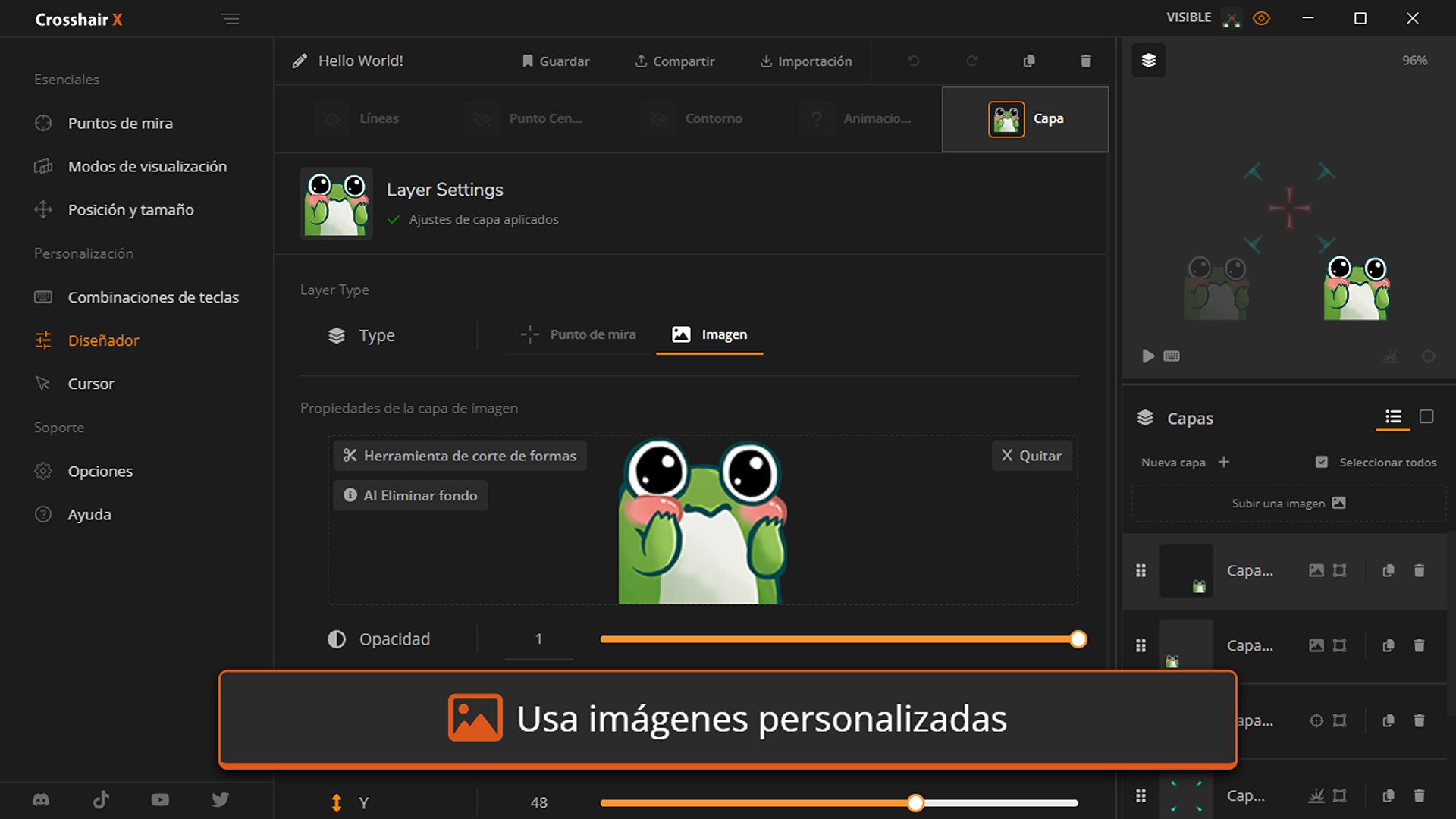 Captura de pantalla de Crosshair X