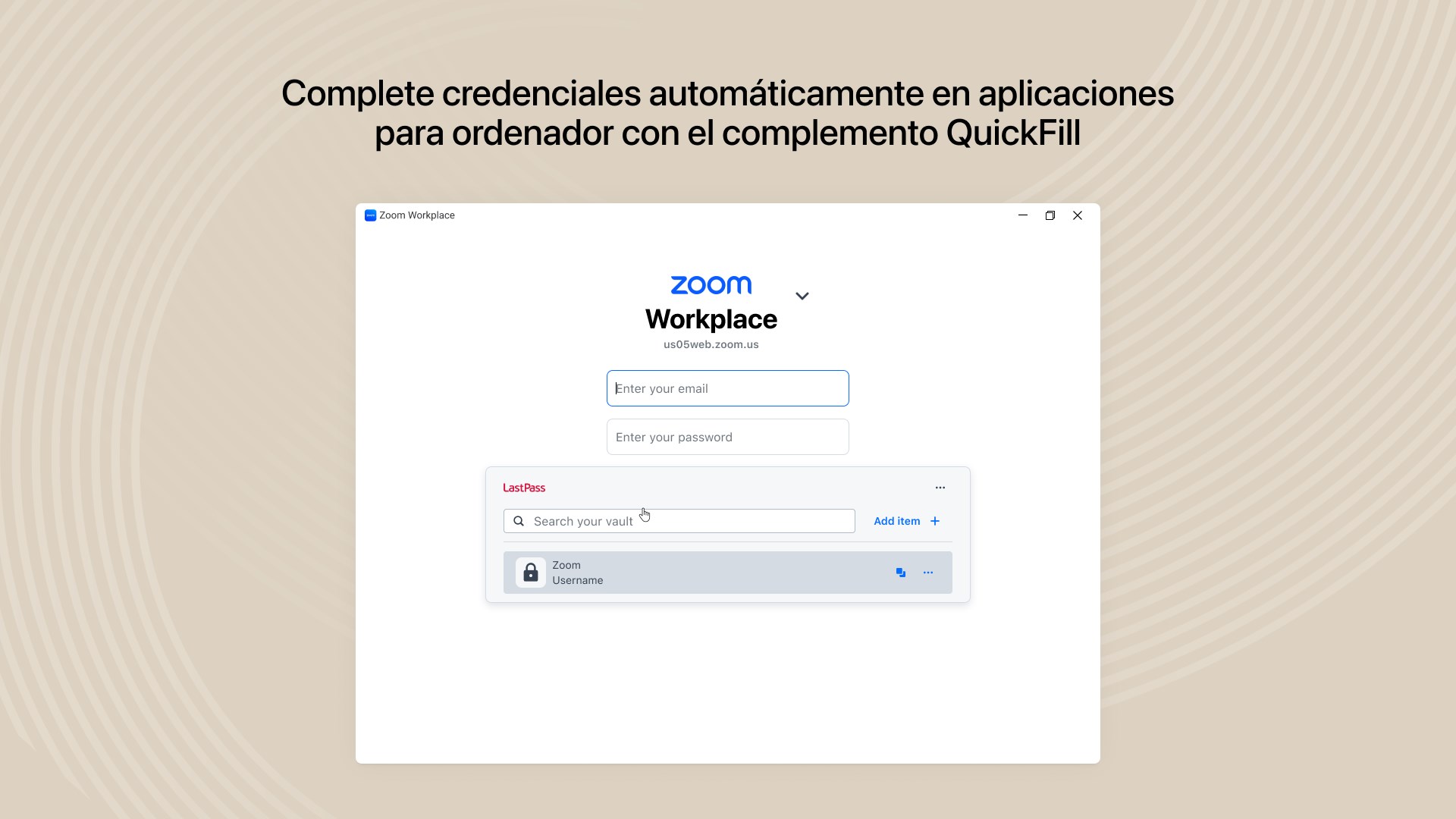 Captura de pantalla de LastPass for Desktop