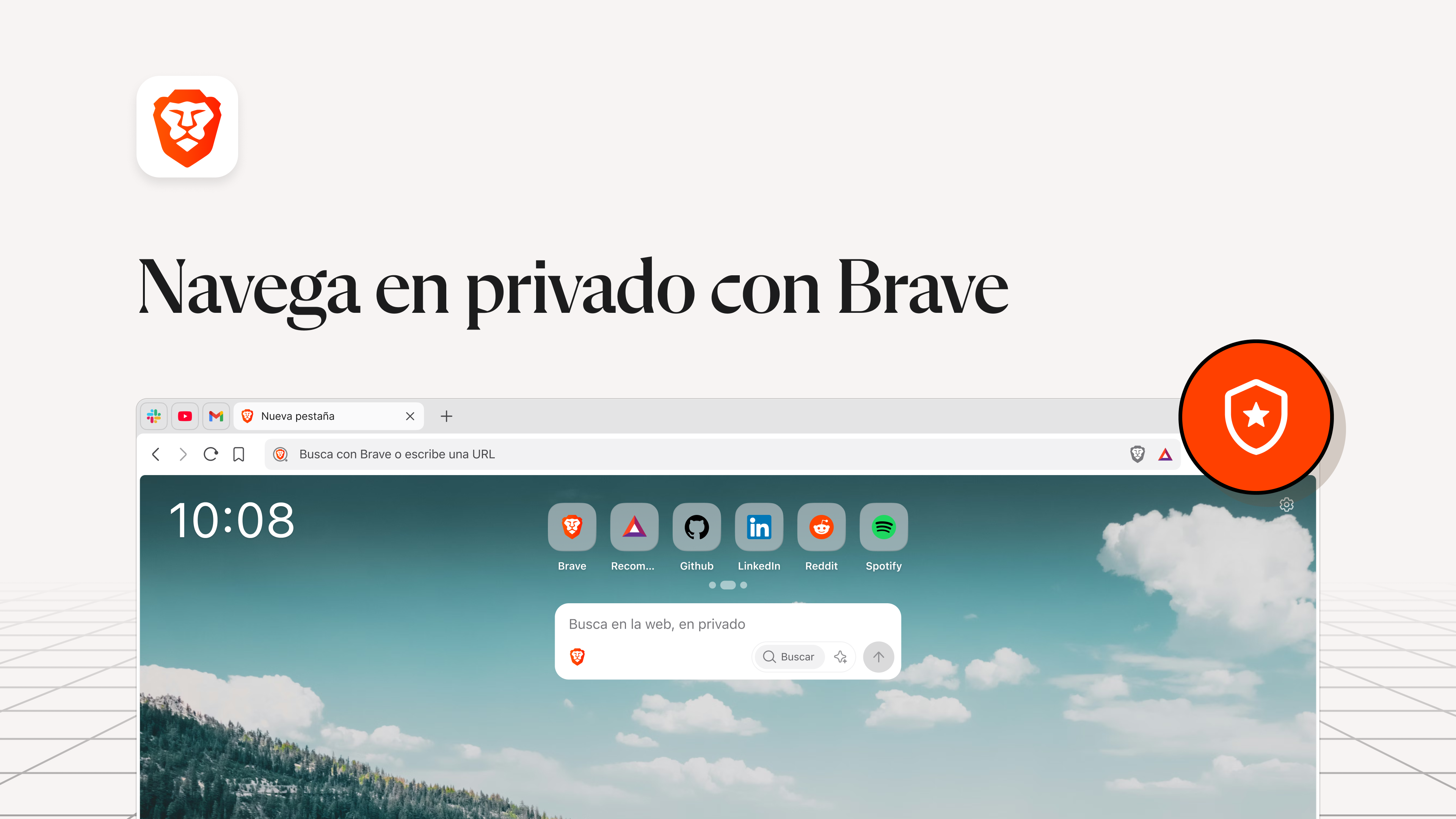 Captura de pantalla de Navegador Brave