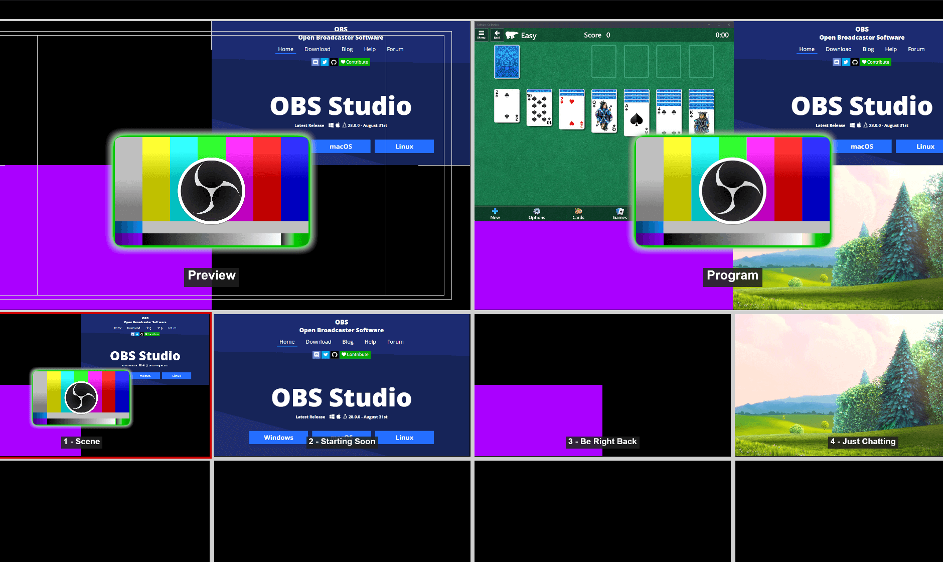 Captura de pantalla de OBS Studio