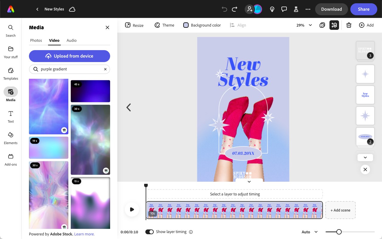 Adobe Express screenshot