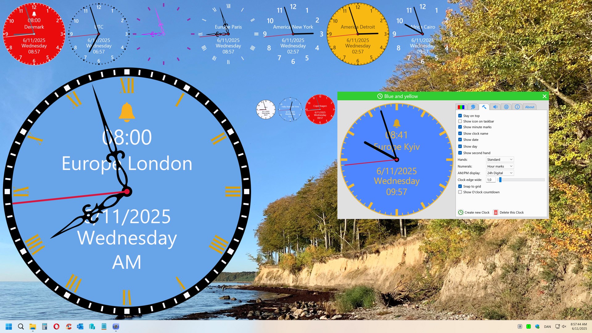 Captura de pantalla de TP Clock