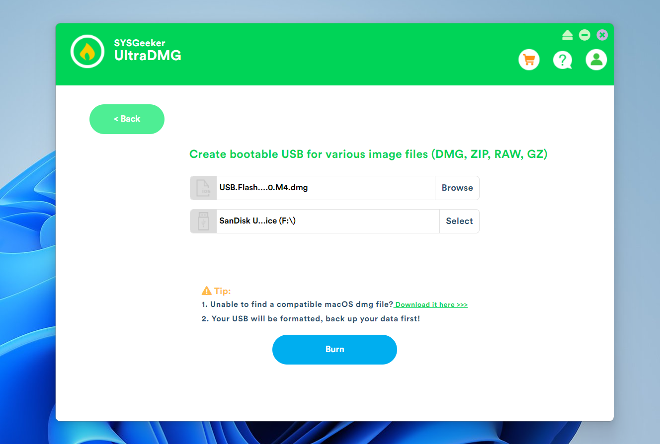 UltraDMG screenshot