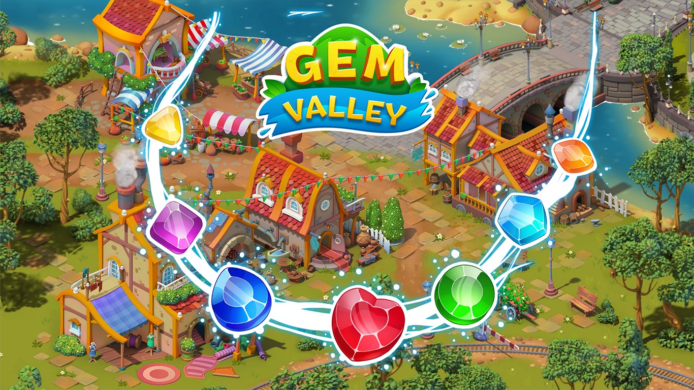 Captura de pantalla de Gem Valley Match 3: juego de combinar gemas