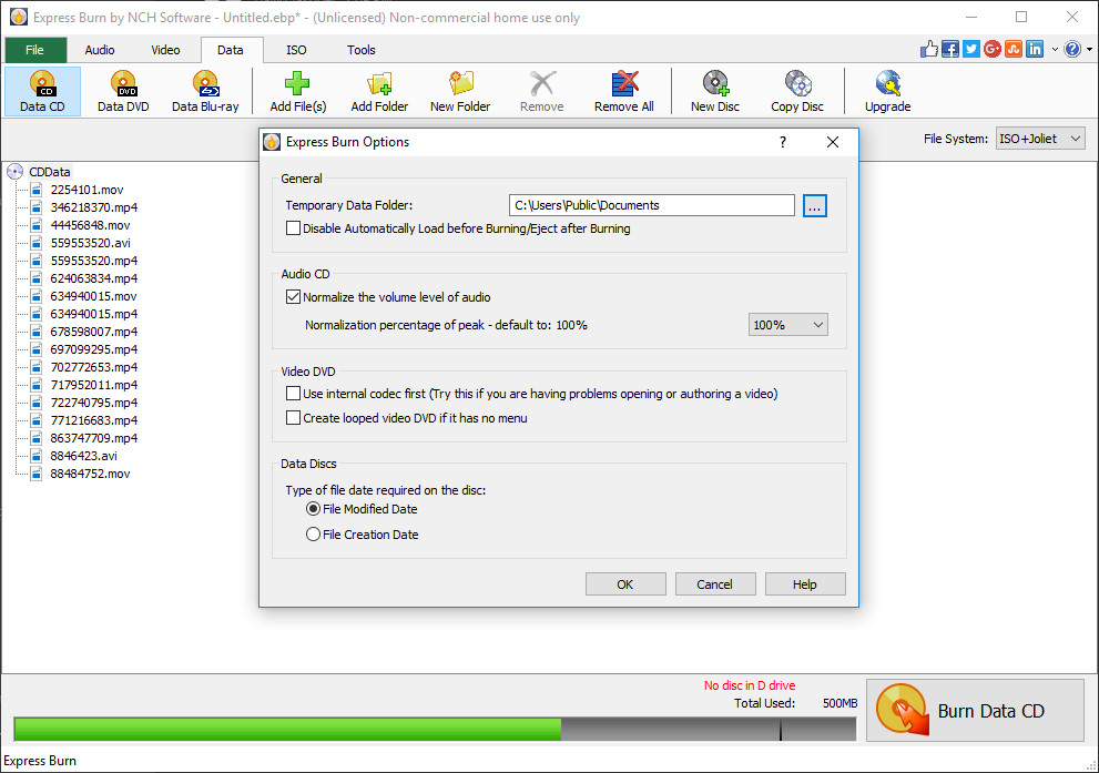 Express Burn Screenshot