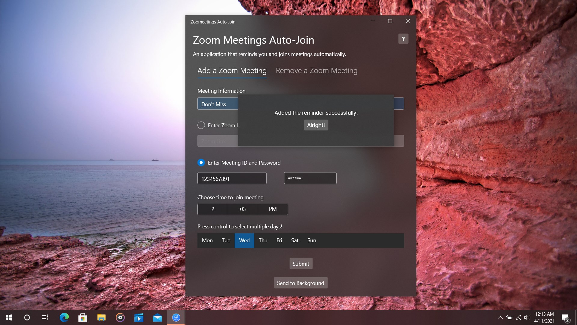 Captura de pantalla de Virtual Meetings Auto Join