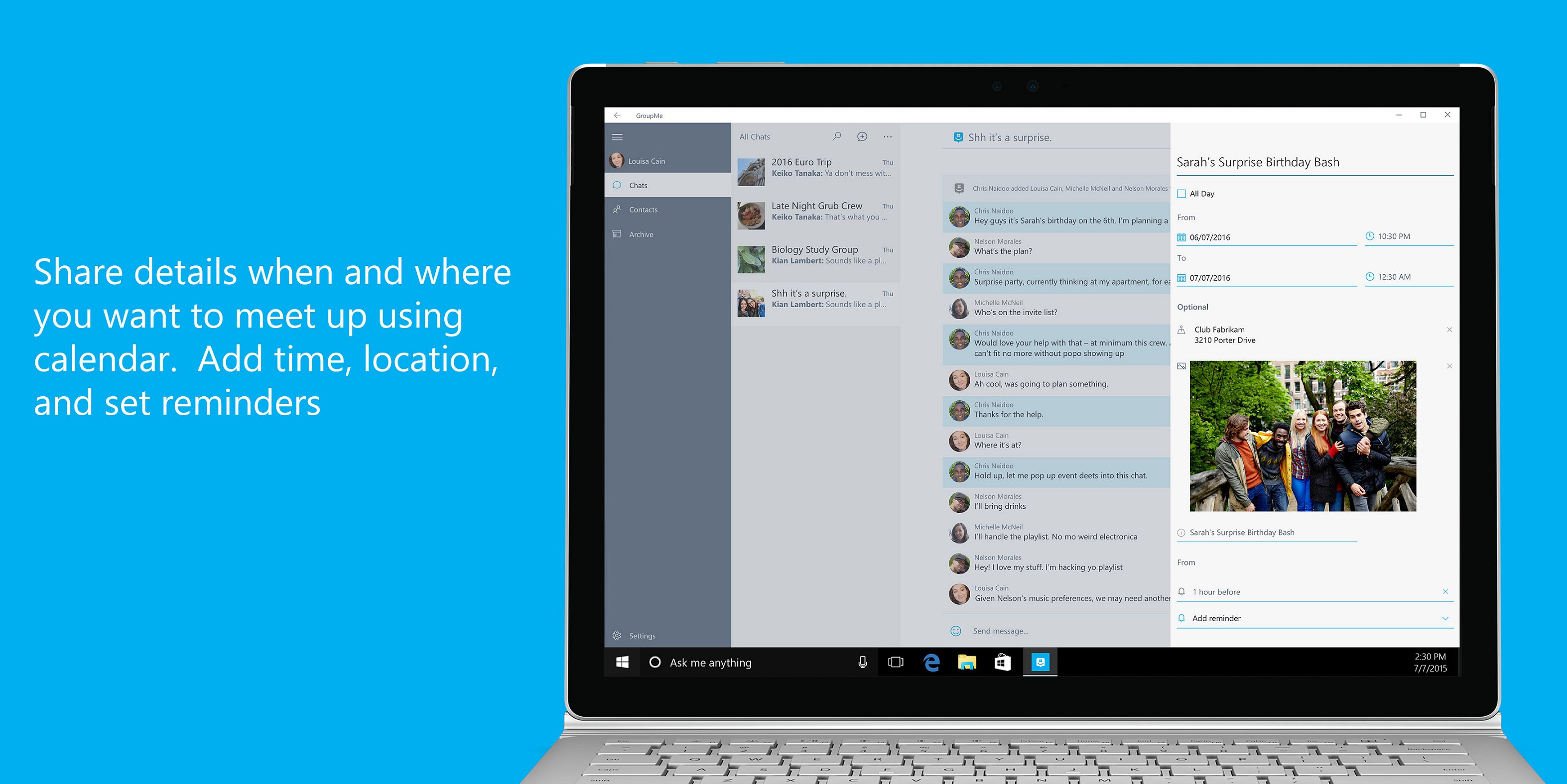 GroupMe Screenshot