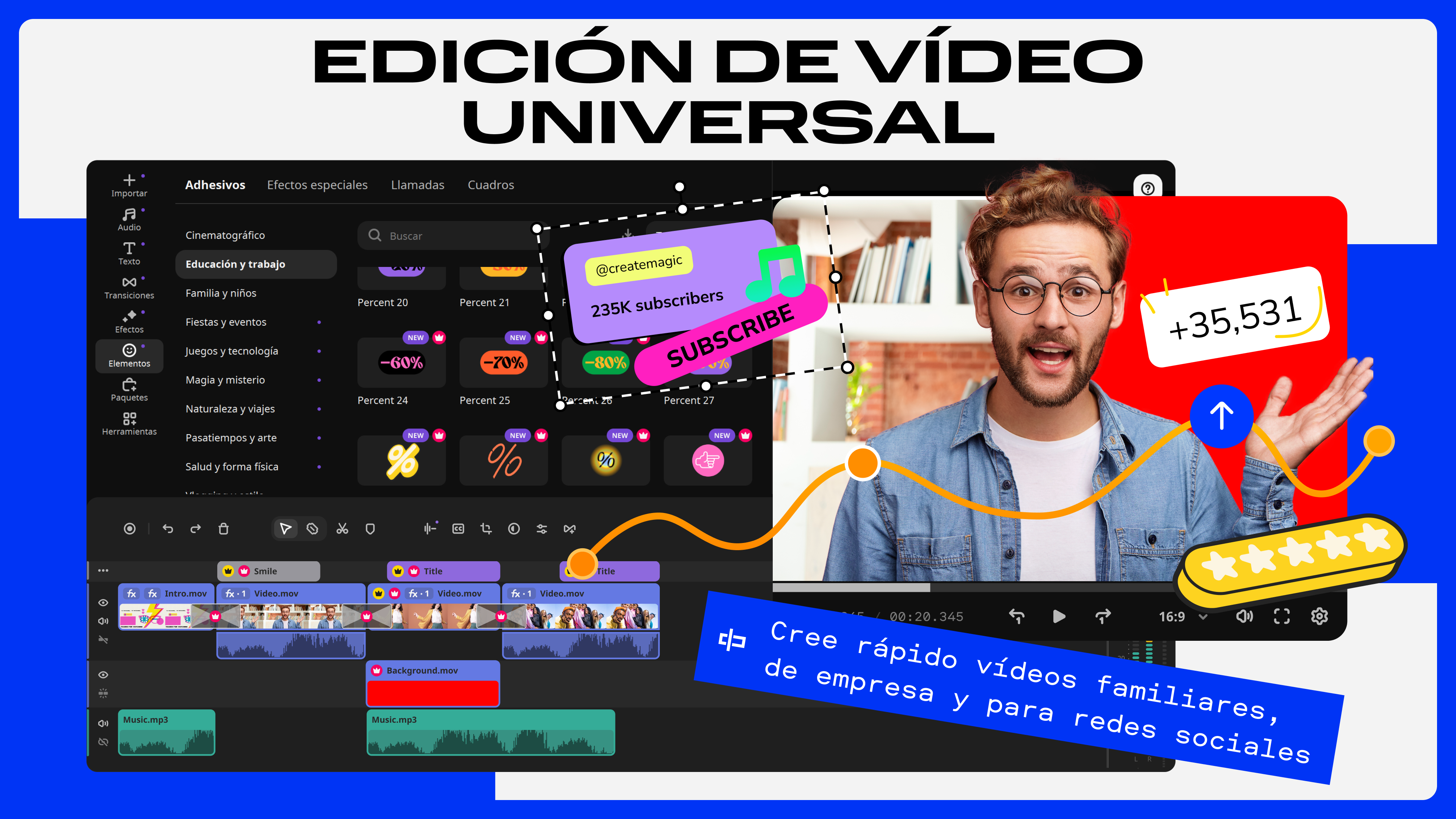 Captura de pantalla de Movavi Video Editor