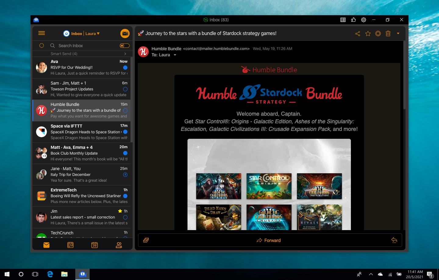 Captura de pantalla de Blue Mail - Email & Calendar