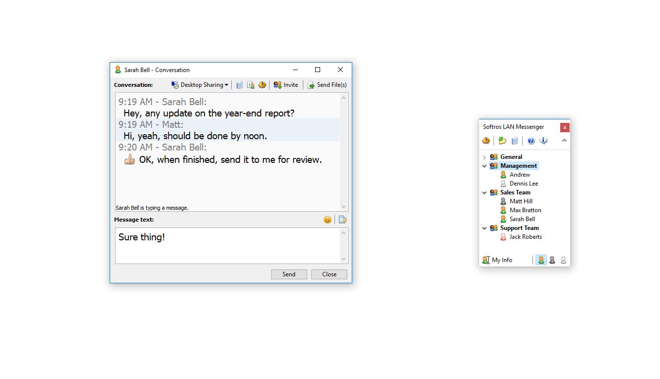 Softros LAN Messenger Screenshot