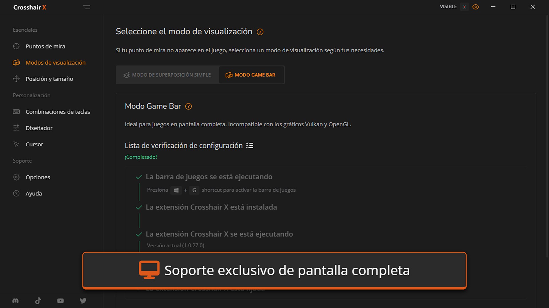 Captura de pantalla de Crosshair X