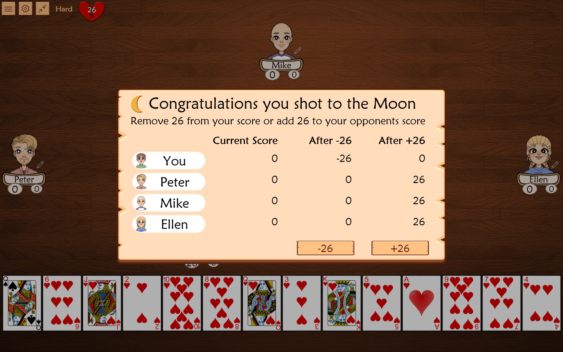 Hearts Pro screenshot