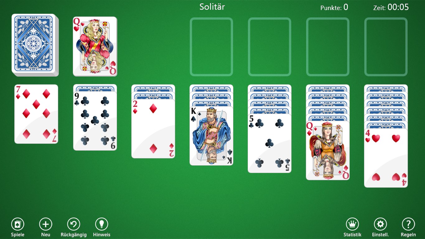 Solitär. Screenshot