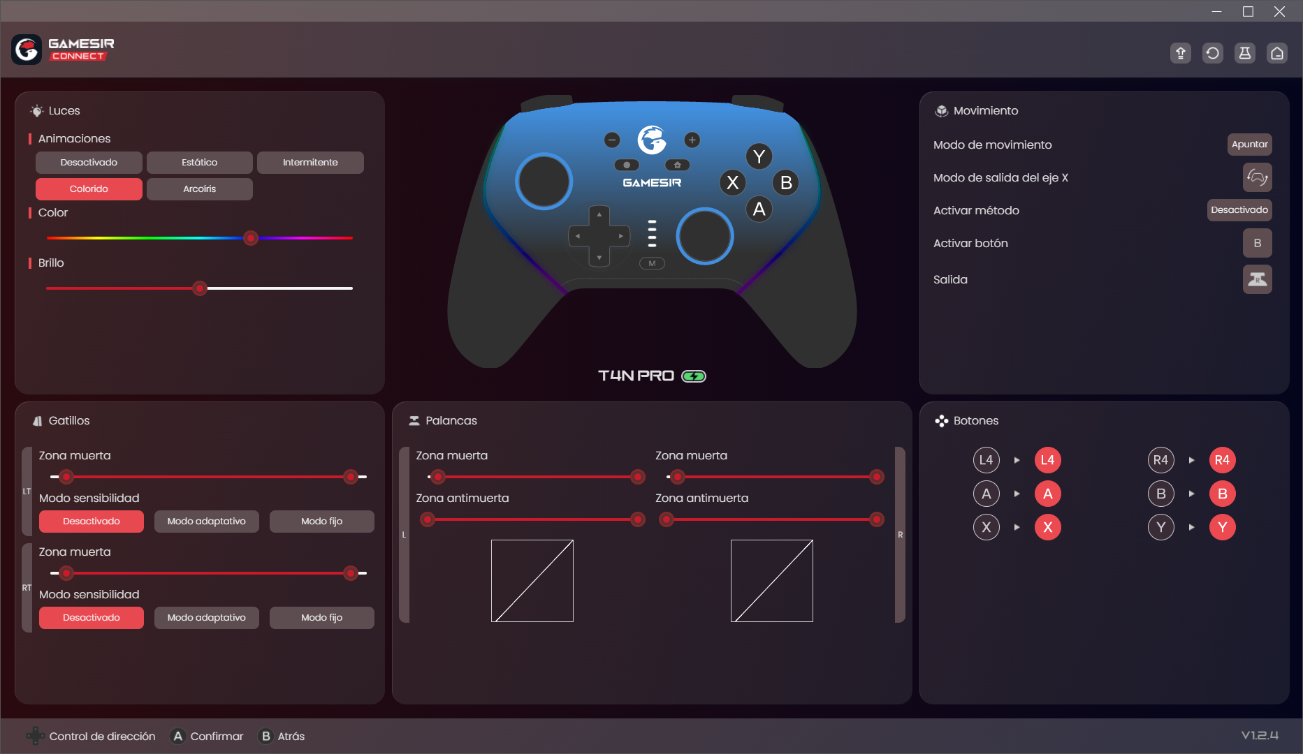 Captura de pantalla de GameSir Connect
