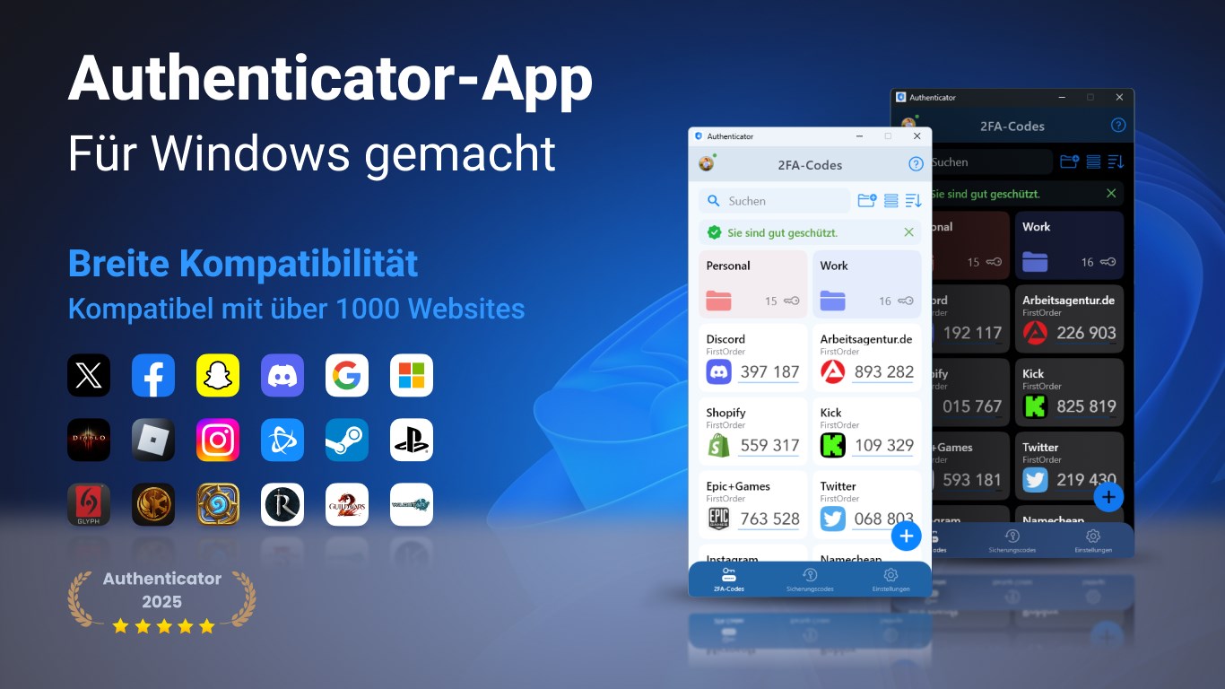 Authenticator App · 2FA Screenshot