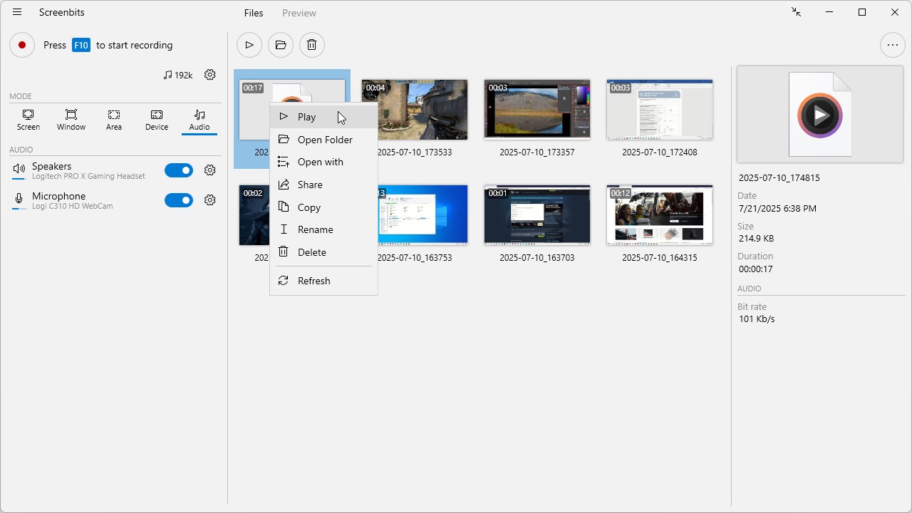 Screenbits - Screen Recorder screenshot