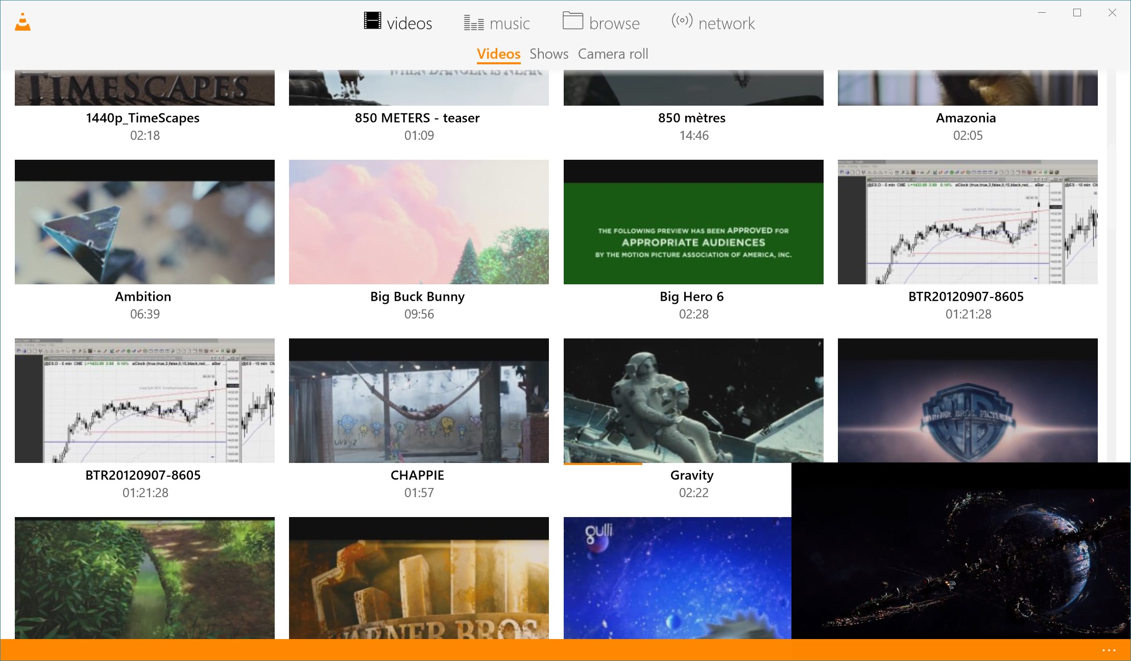 VLC UWP screenshot