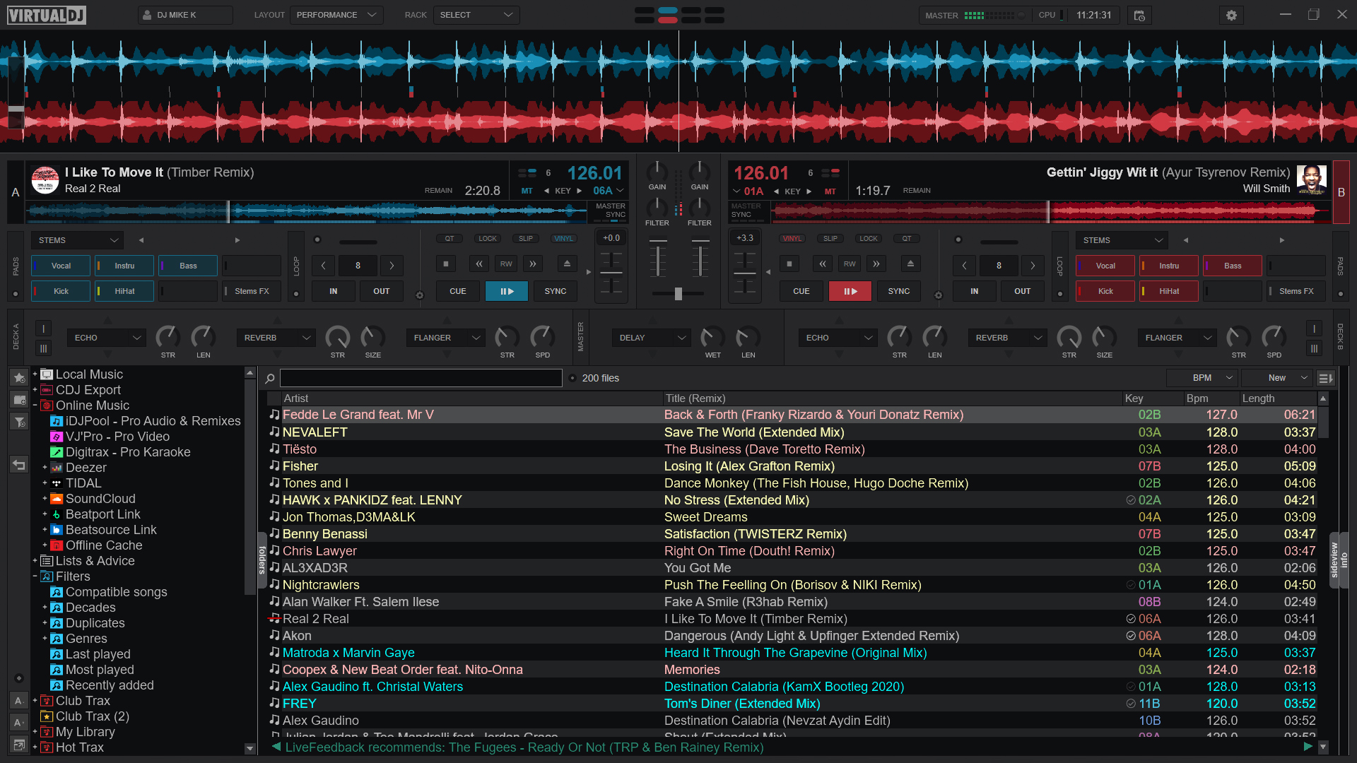 Captura de pantalla de VirtualDJ