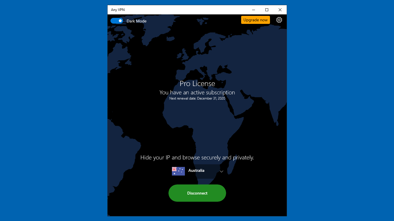 Any VPN screenshot