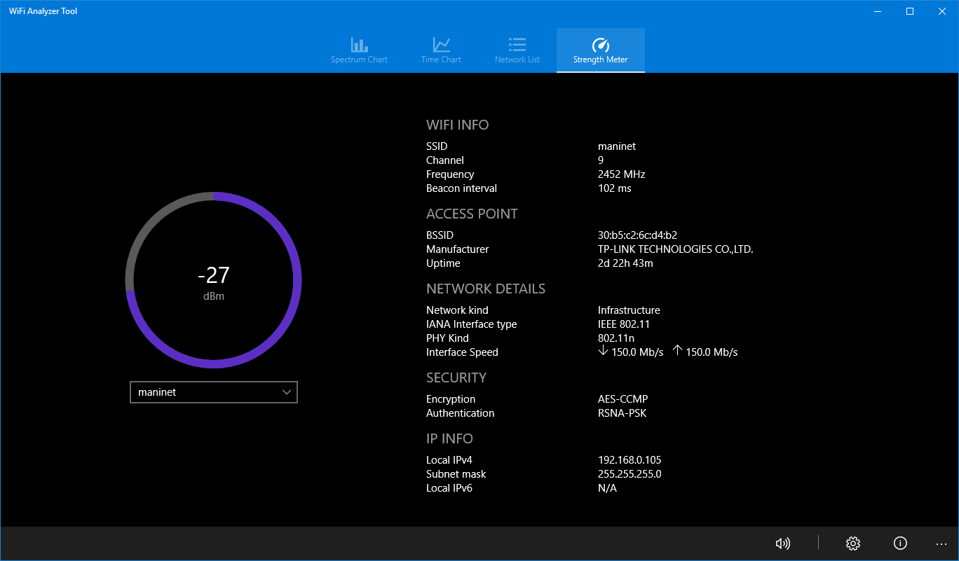 WiFi Analyzer Tool screenshot