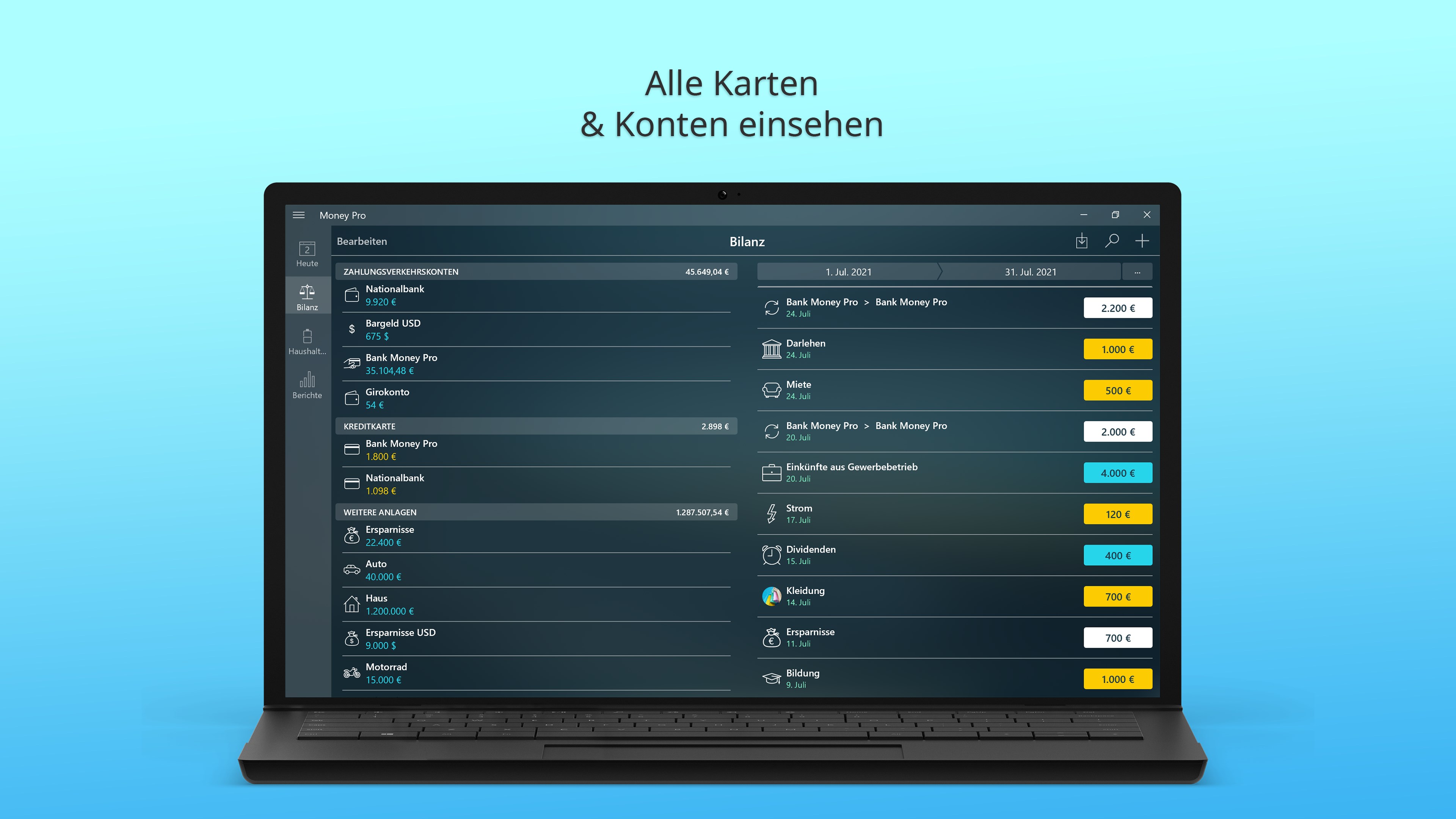 Money Pro - Geld, Budget, persönliche Finanzen Screenshot