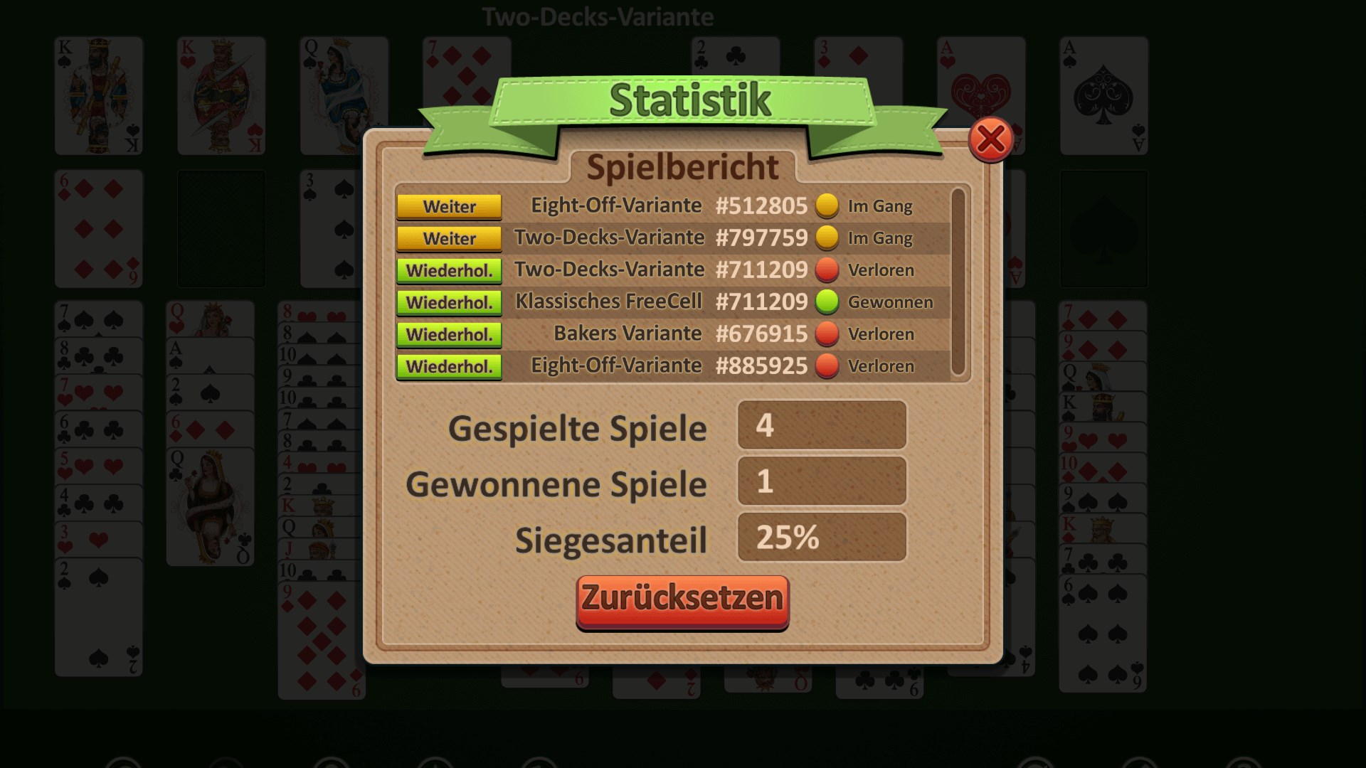 Simple FreeCell Screenshot