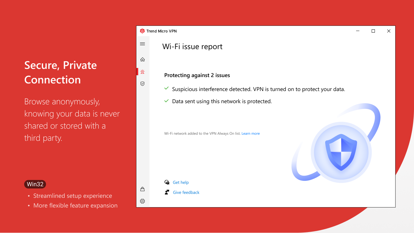 Trend Micro VPN- Safer VPN Screenshot