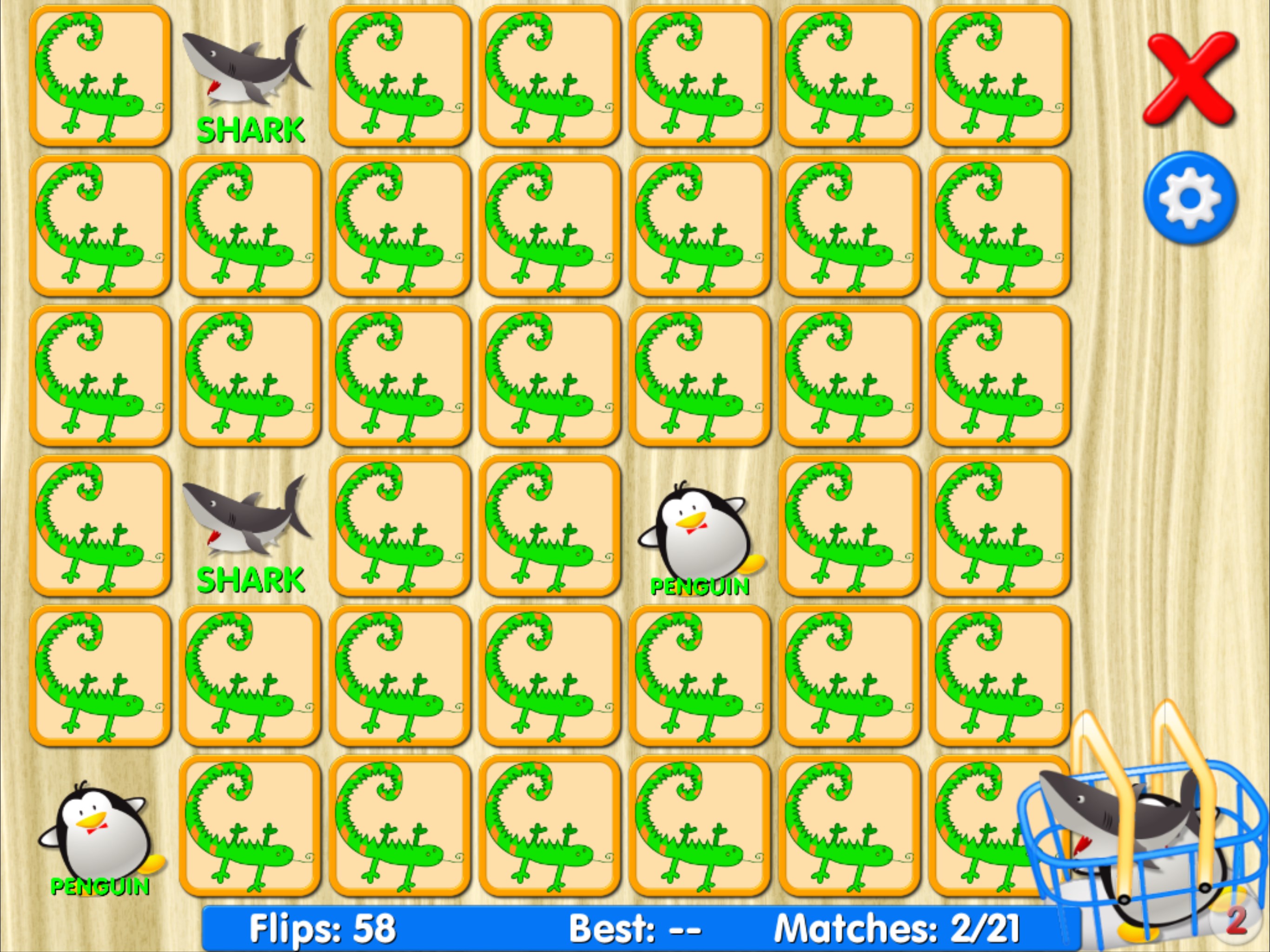 Animals matching memory game for kids Screenshot